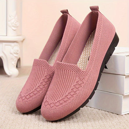 Women's Comfy Solid Color Knit Loafers