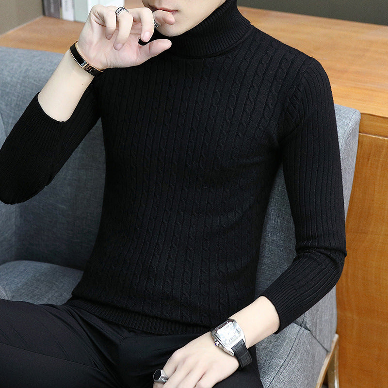 Slim-fit High Neck Sweater for Men