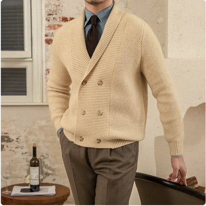 Men's V-Neck Sweater Coat