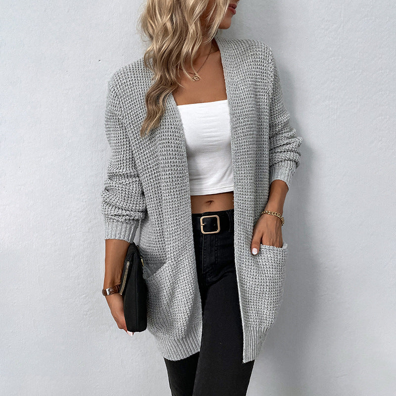 "New Loose Large Size Knitted Cardigan for Women"