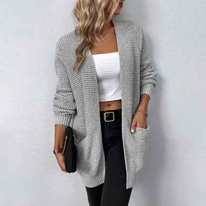 "New Loose Large Size Knitted Cardigan for Women"