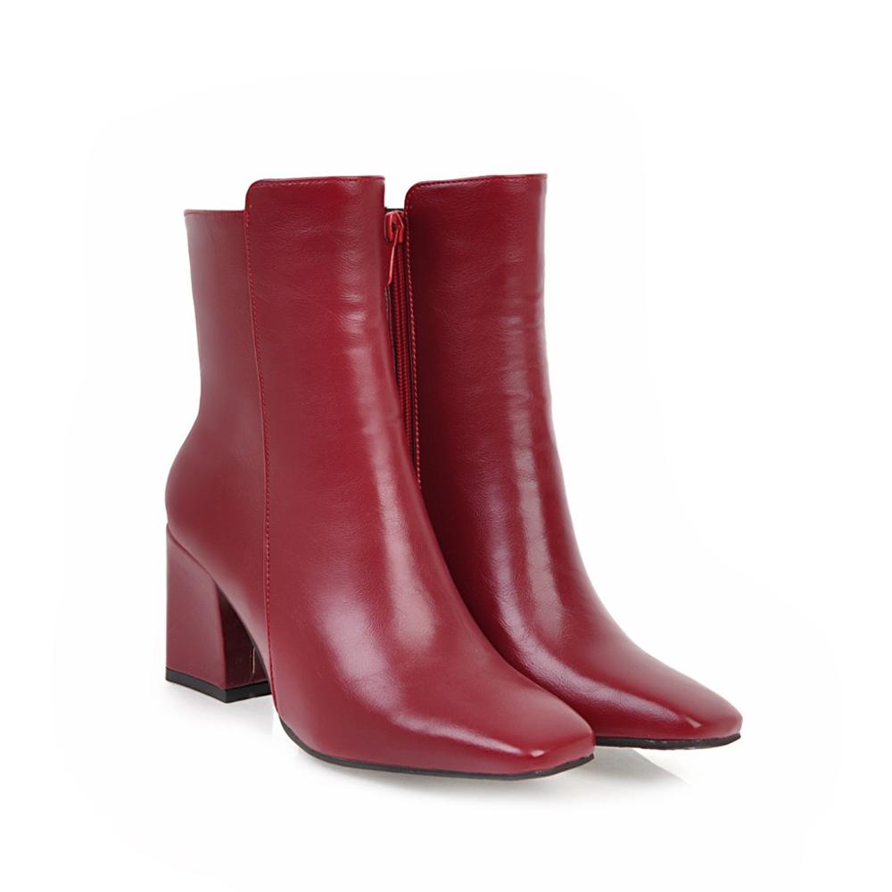 Autumn Women's Short Boots, Stylish Chunky Heels