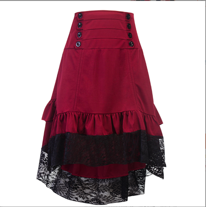Fashion Summer Women's Irregular Lace Stitching Skirt