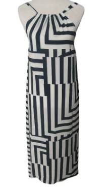 New Geometric Strap Dress - Long Style