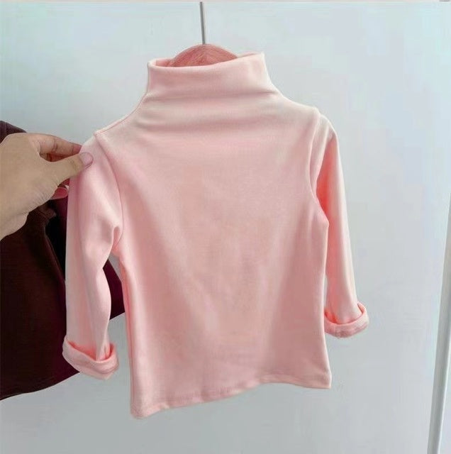 Turtleneck Fleece T-Shirts for Autumn & Winter