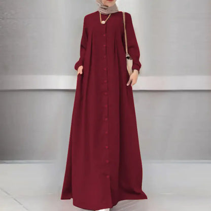 Plus Size Women's Long Dress for Autumn