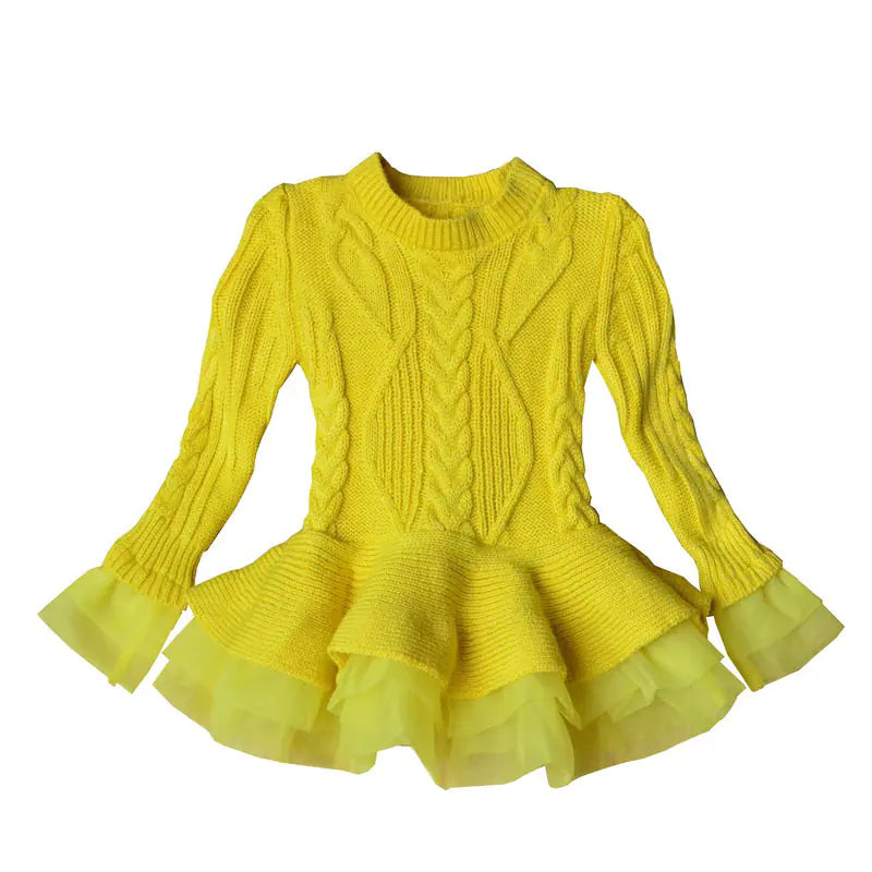 Girls' Sweater Dress Long Sleeve