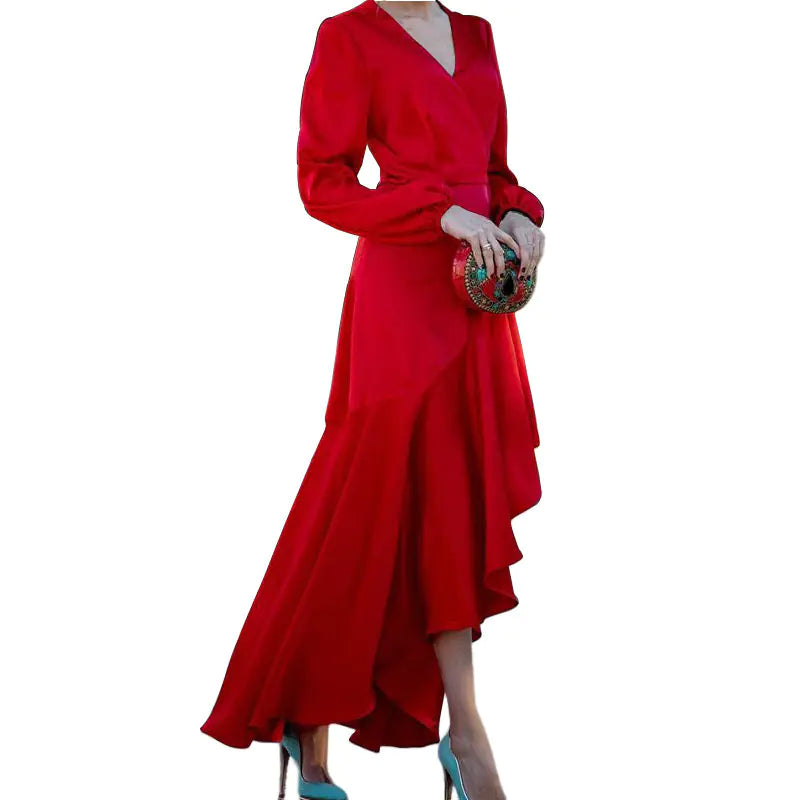 FD1096 2023 Fall Women's Fashion Long Sleeve Dress