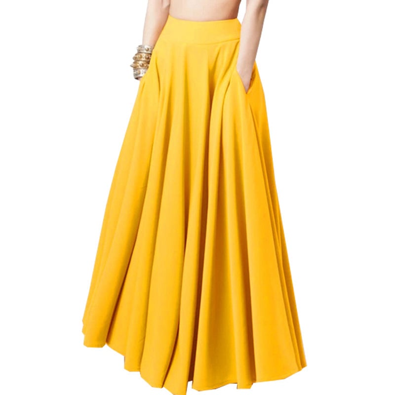 Plus Size Women's Pleated Half-Length Skirt