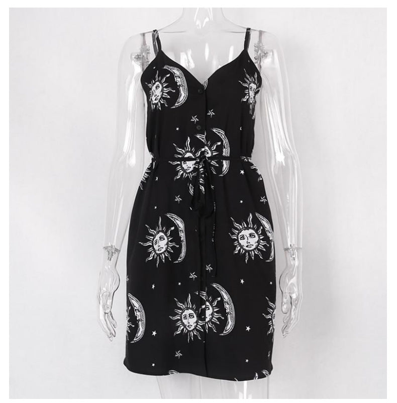 Floral Backless Summer Dress for Women