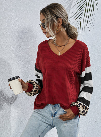 Women's Striped Long Sleeve T-Shirt for Fall/Winter