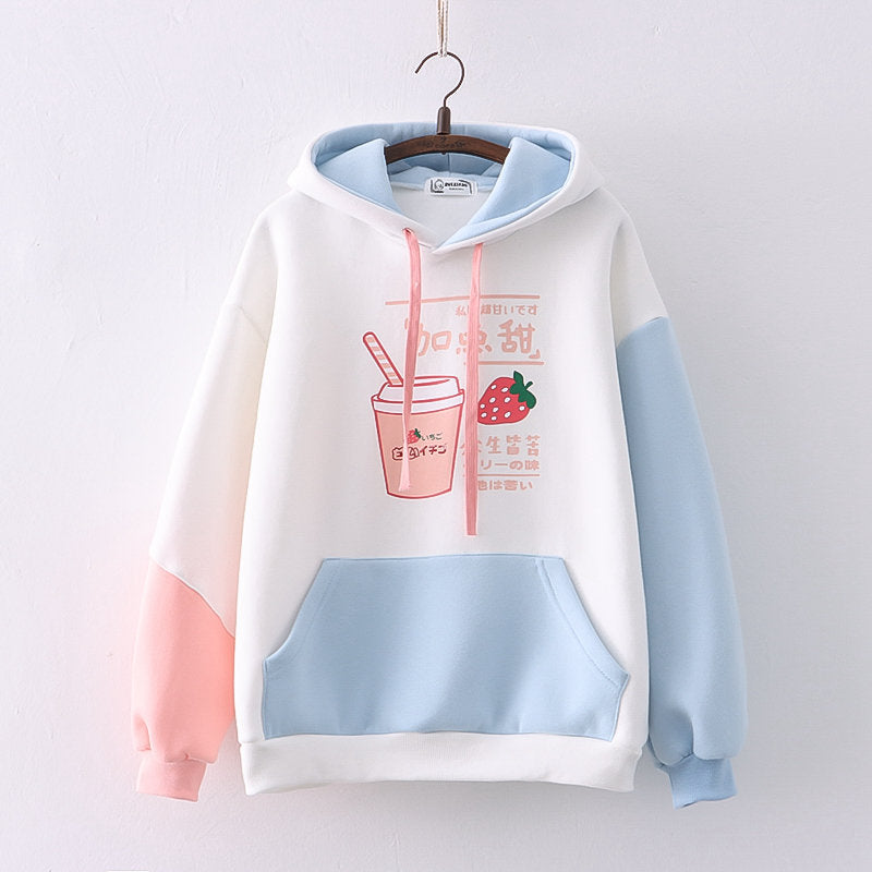 Hooded Velvet Warm Sweater for Girls