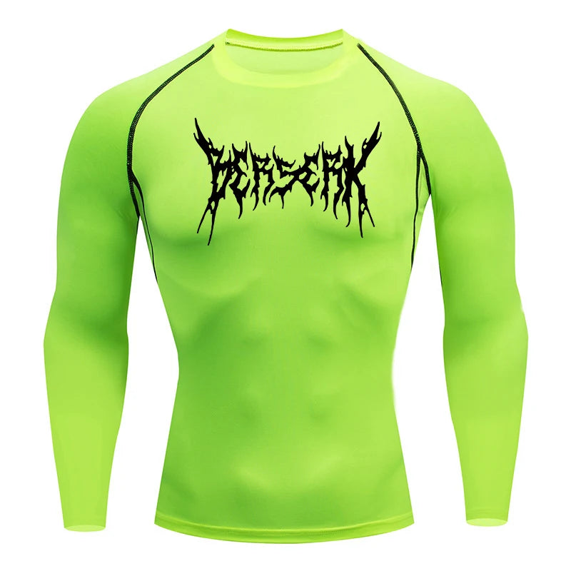 Men Athletic Quick Dry Compression Berserk Print T-shirts Tees