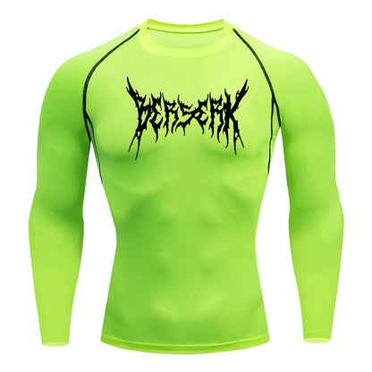 Men Athletic Quick Dry Compression Berserk Print T-shirts Tees