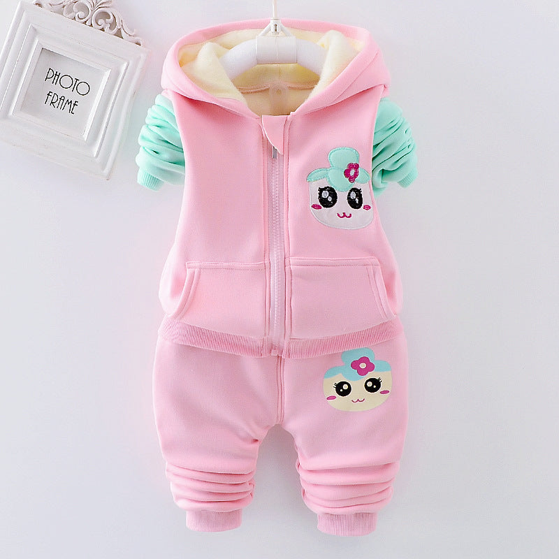 Baby Girls' Fleece Hoodie Set