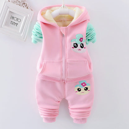 Baby Girls' Fleece Hoodie Set