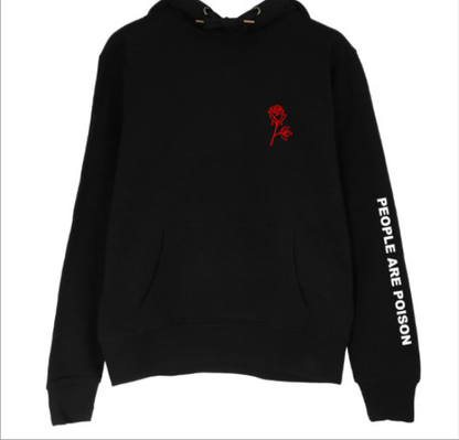 Hooded Sweatshirt with Letter Print