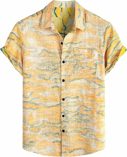 Men's Tropical Hawaiian Short Sleeve Shirt