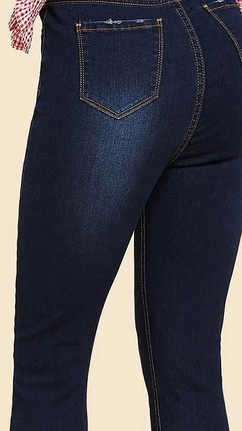 High Rise Skinny Jeans - Women's Stretch Denim Pants