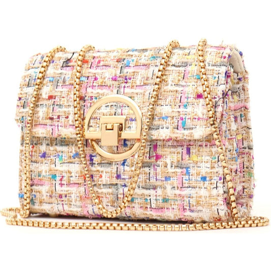 Women's Tweed Small Shoulder Bag Handbag and Wallet Fashion