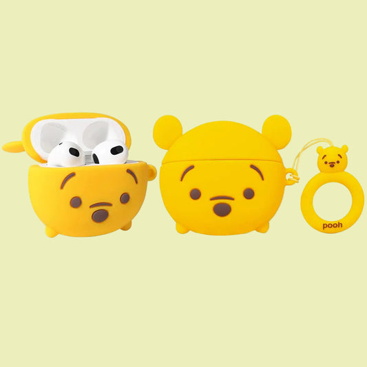 Case for Air Pods 3rd Generation Earbuds with Keychain Suable Silicone Cute Case