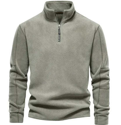 Men's Fleece Stand-Collar Zipper Sweatshirt