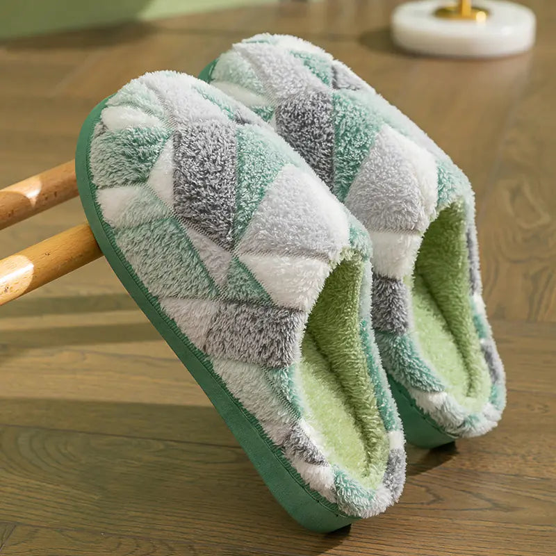 Thick Soft Bottom Plush Slippers for Autumn and Winter