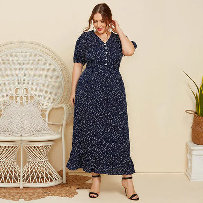 Plus Size Stylish Short Sleeve Dress
