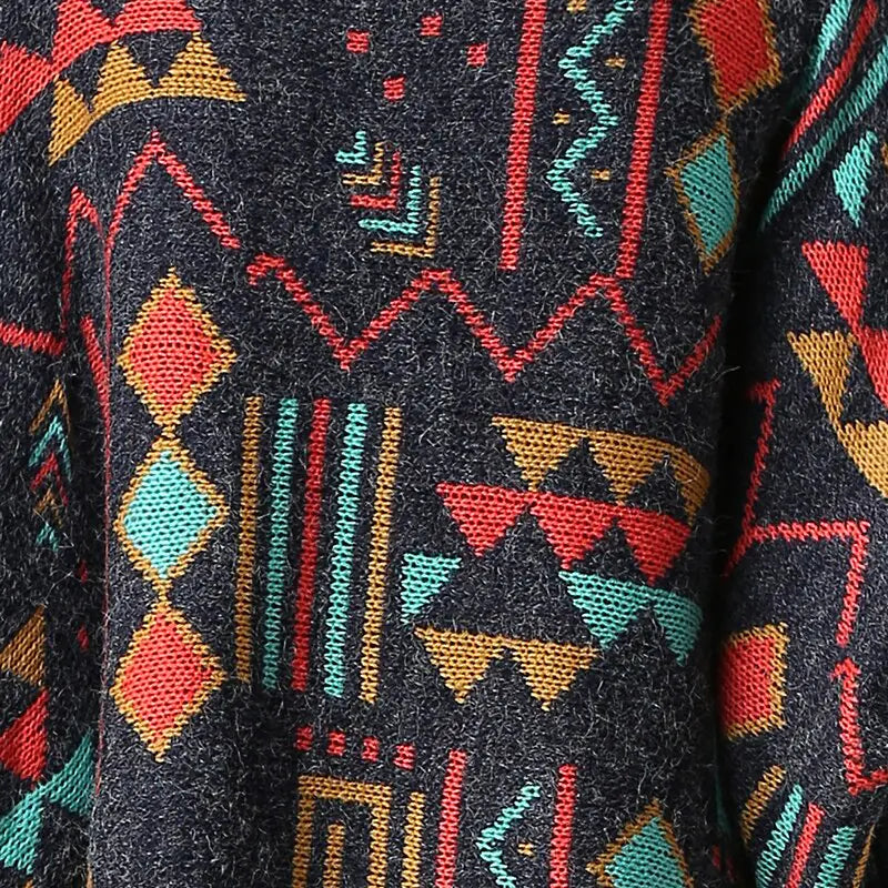 Plus Size Women's Batwing Sweater with Fringe Knit