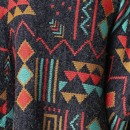 Plus Size Women's Batwing Sweater with Fringe Knit