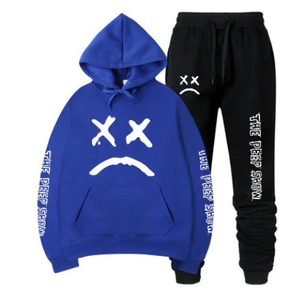 Fleece-Lined Hooded Sweatshirt and Pants Set