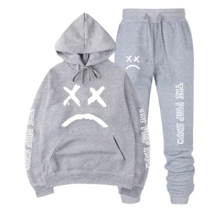 Fleece-Lined Hooded Sweatshirt and Pants Set