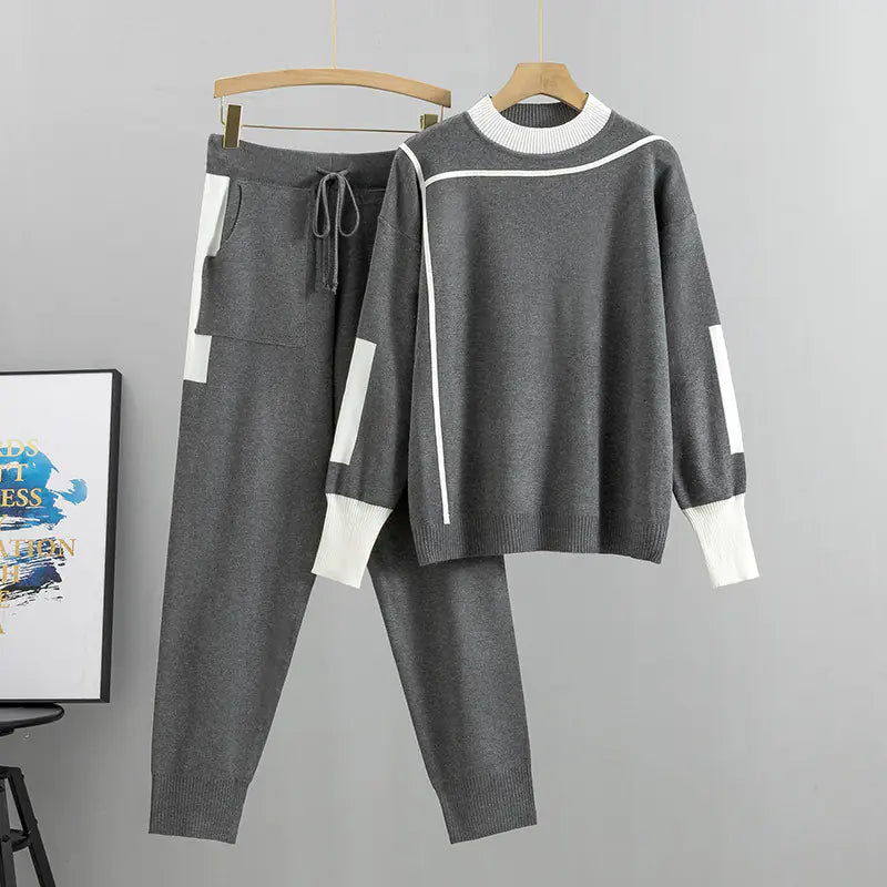Plus Size Fashion Knit Two-Piece Set