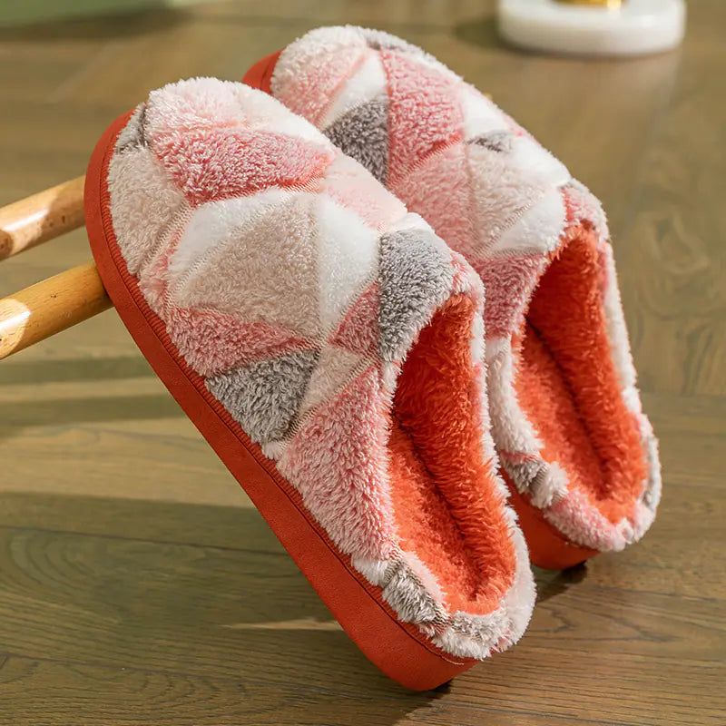 Thick Soft Bottom Plush Slippers for Autumn and Winter