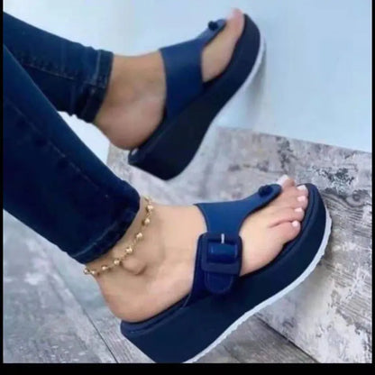 Women's Fashion Wedge Platform Flip Flops Sandals