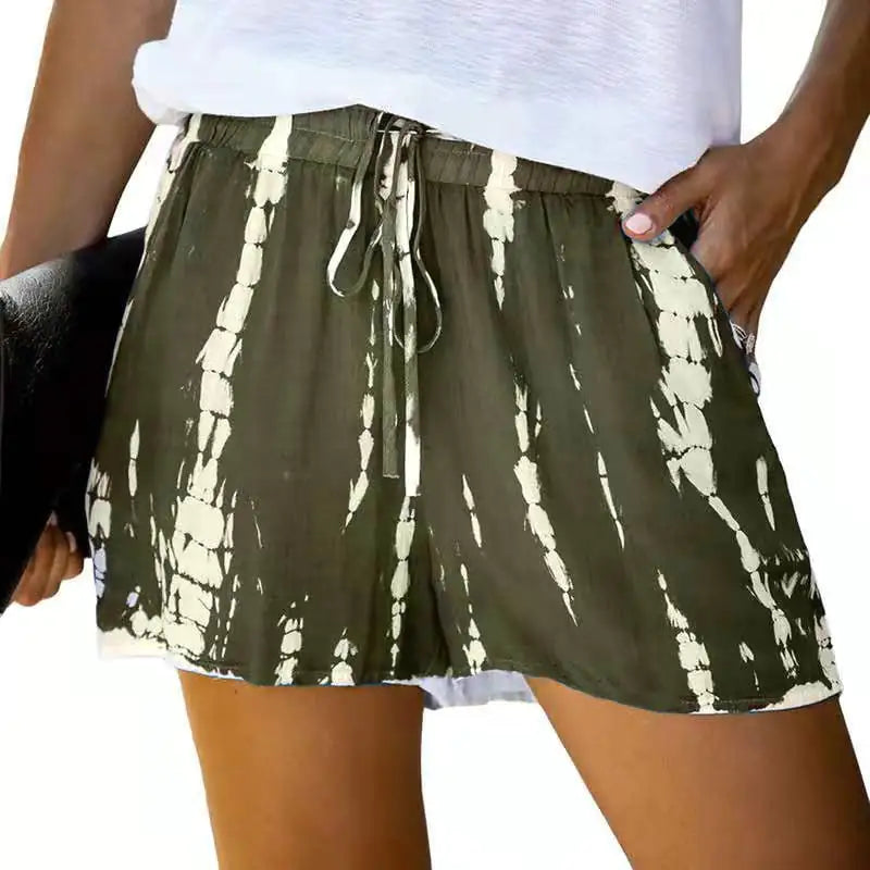 Summer Tie-Dye Striped Wide-Leg Shorts for Women - Trendy Attic Store01
