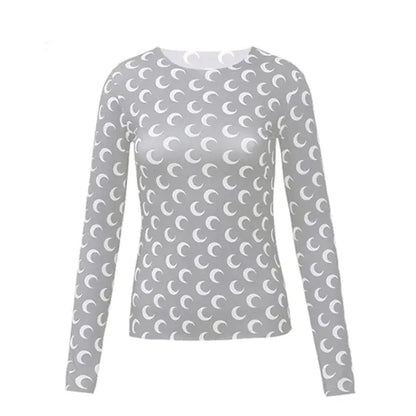 Women's Long-Sleeved Marine Moon T-Shirts & Underwear