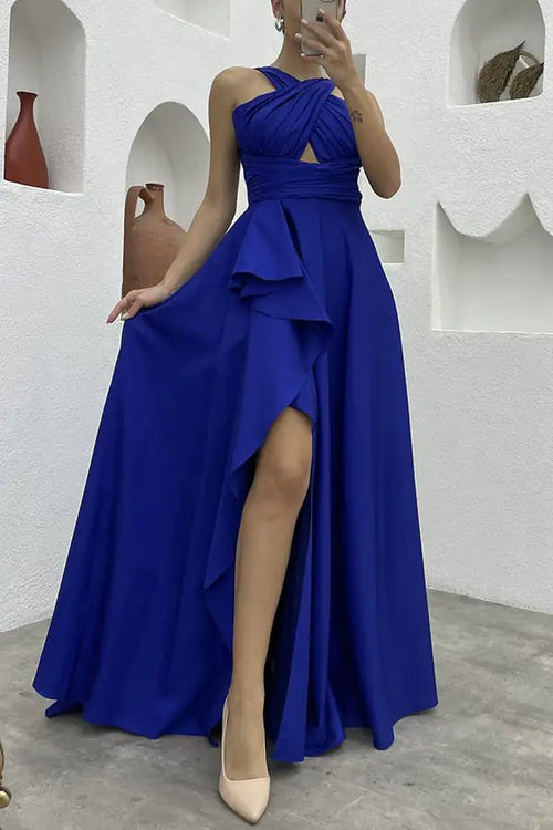 Sleeveless Irregular Long Dress for Women