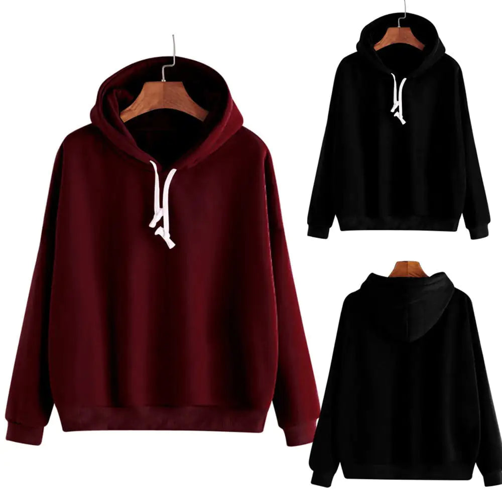 Loose Hooded Sweater Top for Women in Trendy Style