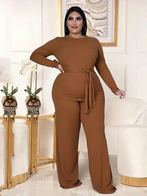 Zweiteiliges Strickset für Damen in Großen Größen