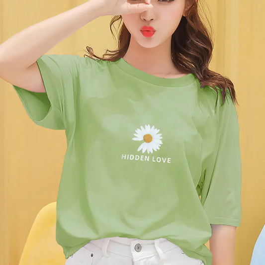 Summer Daisy Short Sleeve T-Shirt for Women