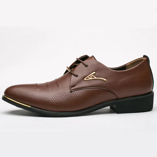 Men's Business Dress Shoes - Stylish Pointed Leather Shoes