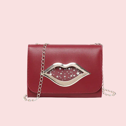 Lips Phone Bag with Chain Strap Crossbody Purse