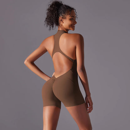 Backless Sports Jumpsuit