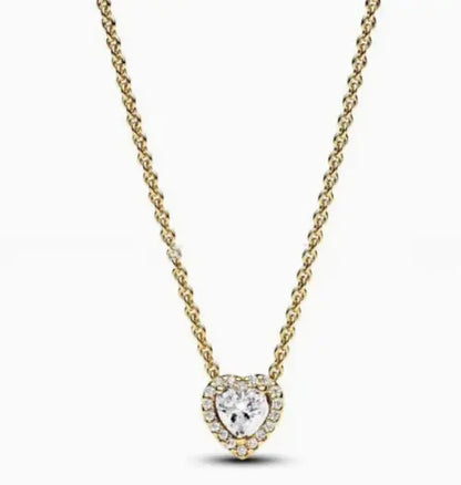925 Silver Color Diamond Necklace