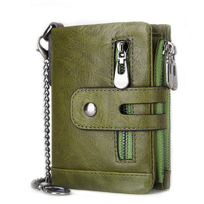 Men's RFID Leather Wallet with Money Clip and Card Holder