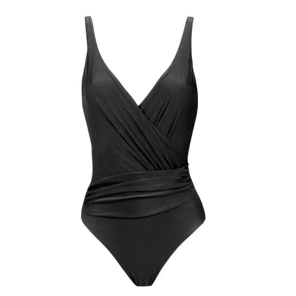 Plus Size Backless Swimsuit with Chiffon Beach Skirt