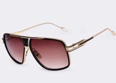 Metallic Retro Sunglasses for Street Style Fashion