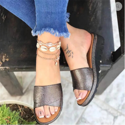 Comfortable Wedge Heel Mid-Heel Women's Sandals - Trendy Attic Store01