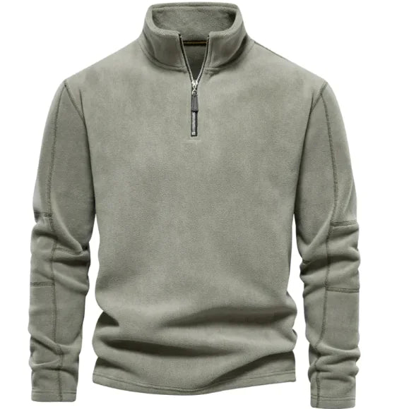 Men's Fleece Stand-Collar Zipper Sweatshirt